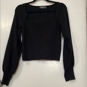 Black Women's Long Sleeve Top